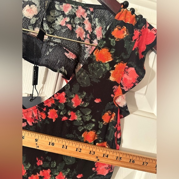 PLENTY by Tracy Reese x Anthropologie SM Laurette Black Red Floral Jumpsuit NWT - Picture 13 of 16